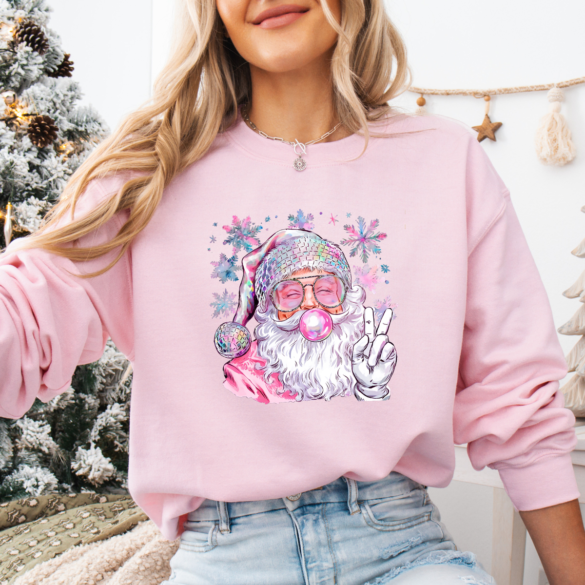 BUBBLEGUM SANTA - THIN MATTE CLEAR FILM