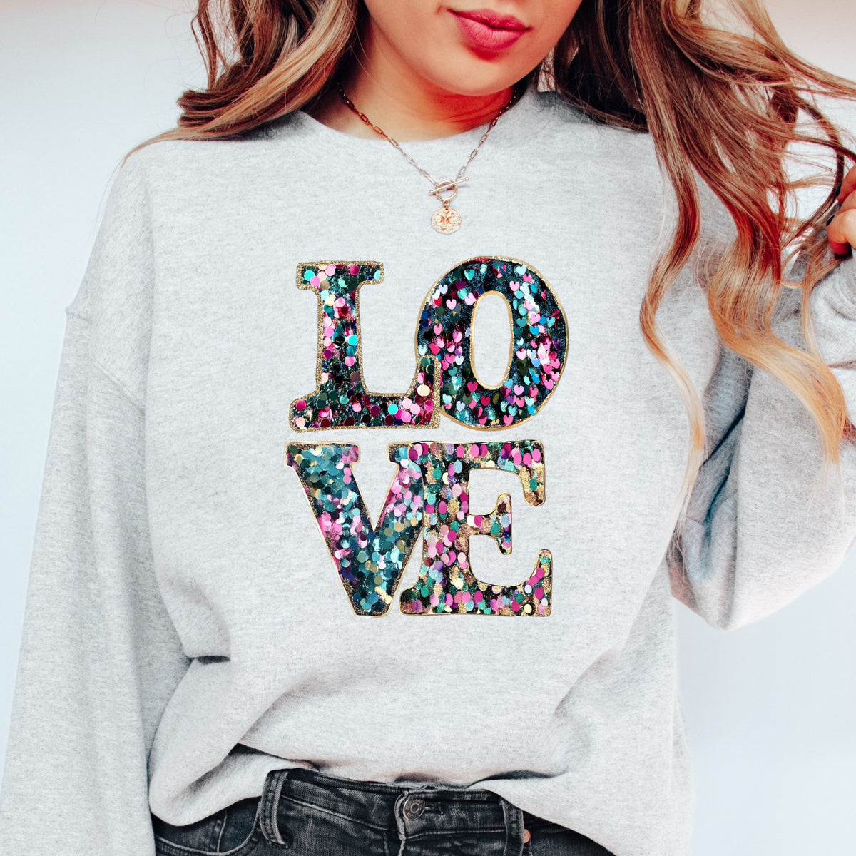 FAUX SEQUIN LOVE - THIN MATTE CLEAR FILM