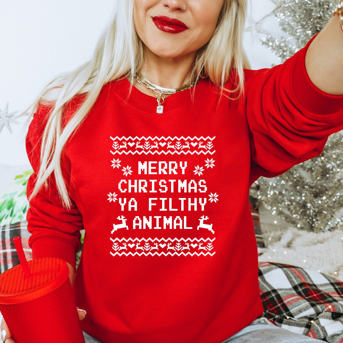 MERRY CHRISTMAS YA FILTHY ANIMAL - WHITE