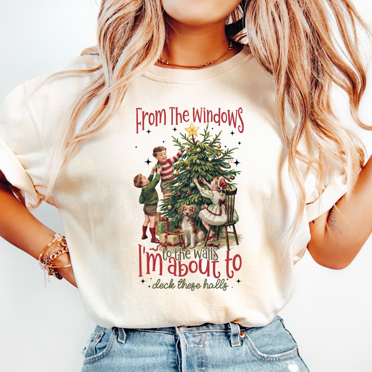 ABOUT TO DECK THESE HALLS - THIN MATTE CLEAR FILM