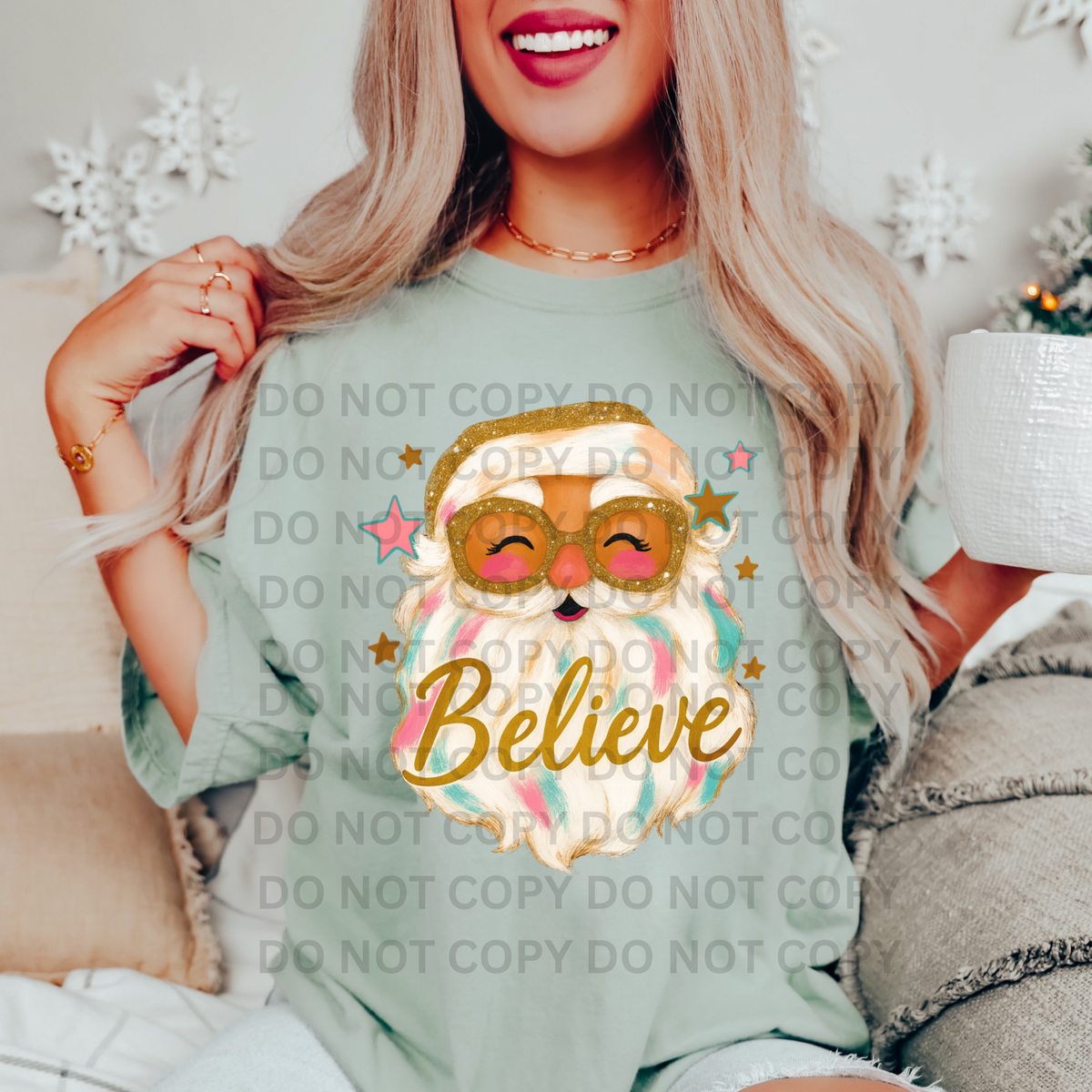 BELIEVE SANTA - THIN MATTE CLEAR FILM