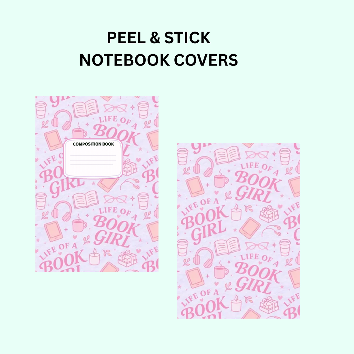 BOOK GIRL NOTEBOOK COVER SET - MADE TO ORDER