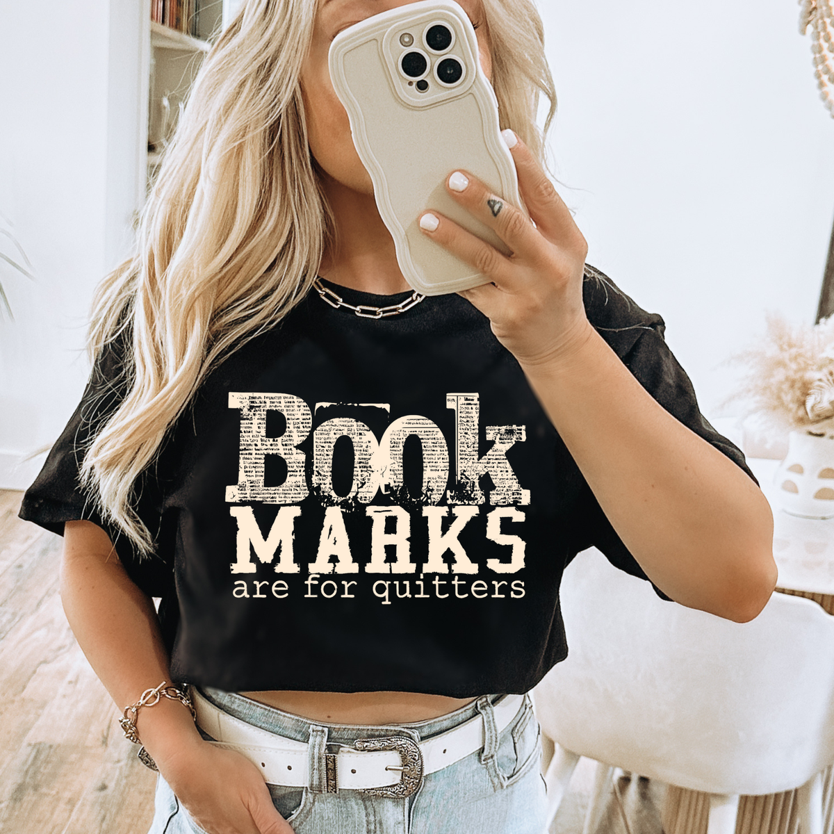 BOOKMARKS ARE FOR QUITTERS - THIN MATTE CLEAR FILM