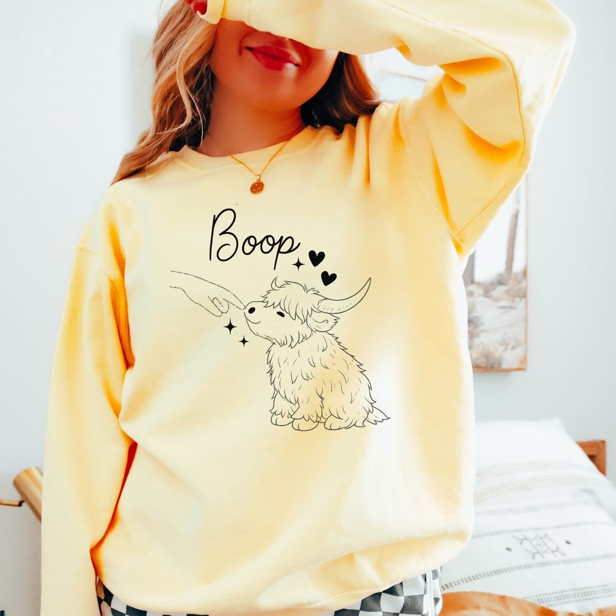 DISTRESSED BOOP HIGHLAND COW  - THIN MATTE CLEAR FILM