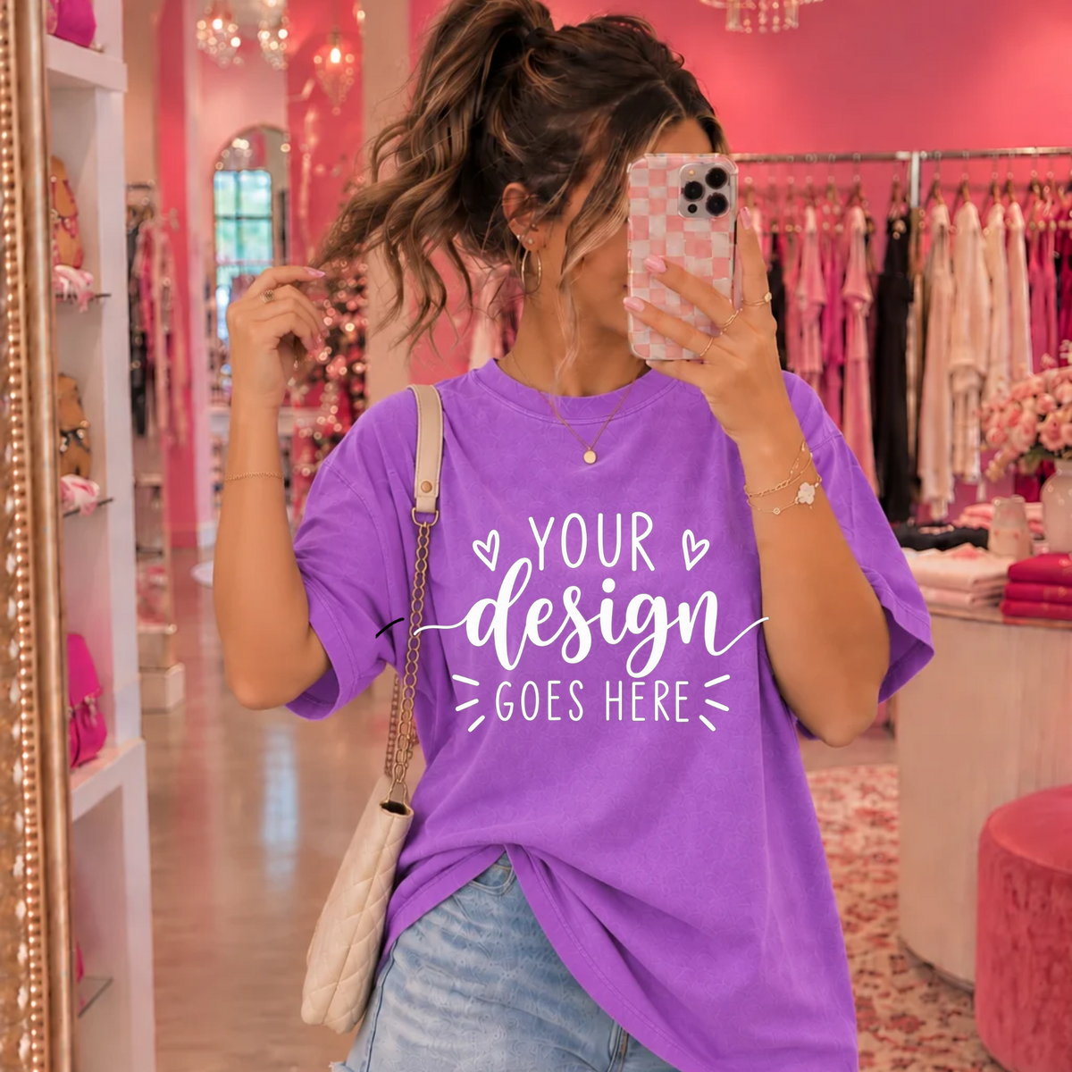 NEON VIOLET CC BOUTIQUE MOCKUP - DIGITAL DOWNLOAD
