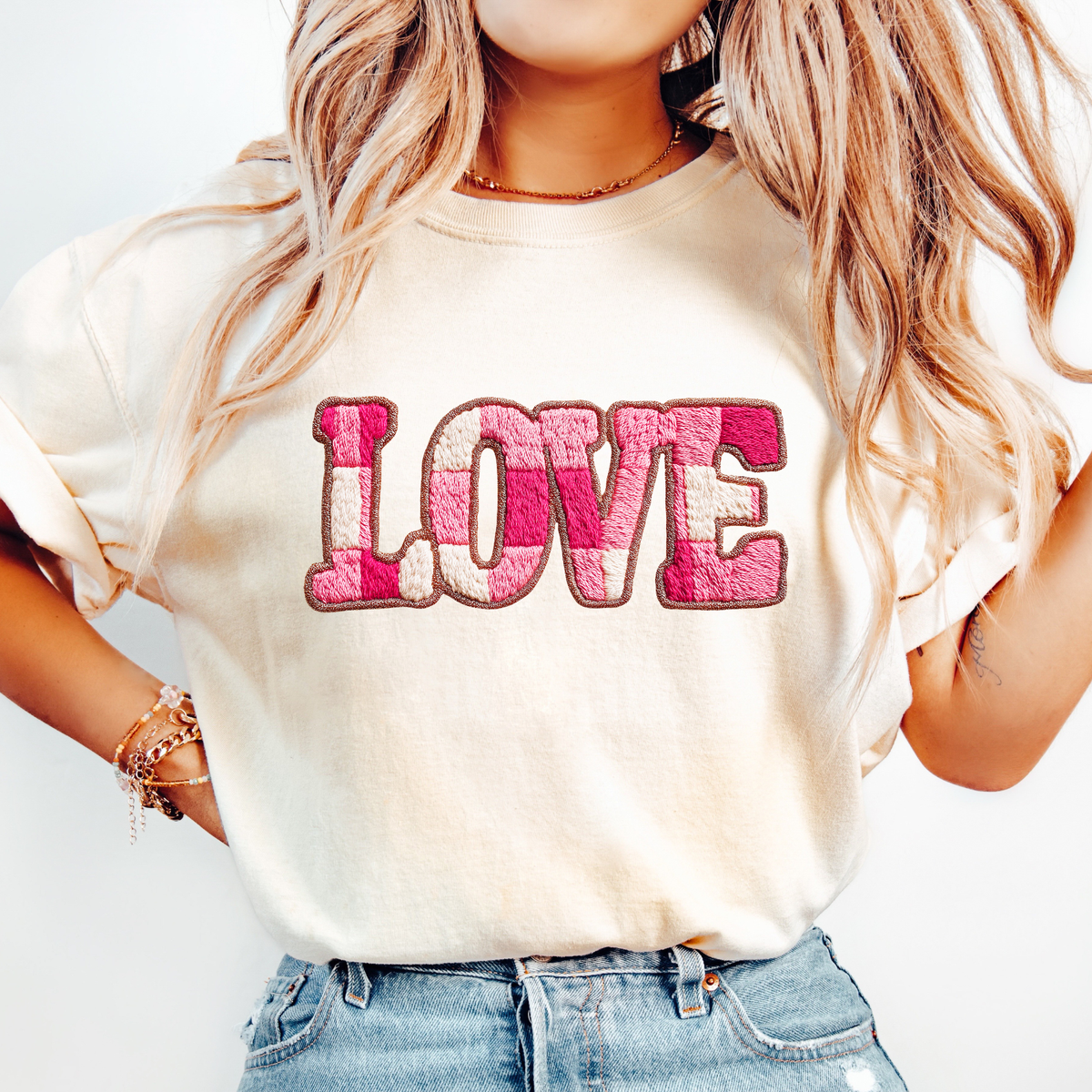 PINK CHECKERED LOVE - THIN MATTE CLEAR FILM