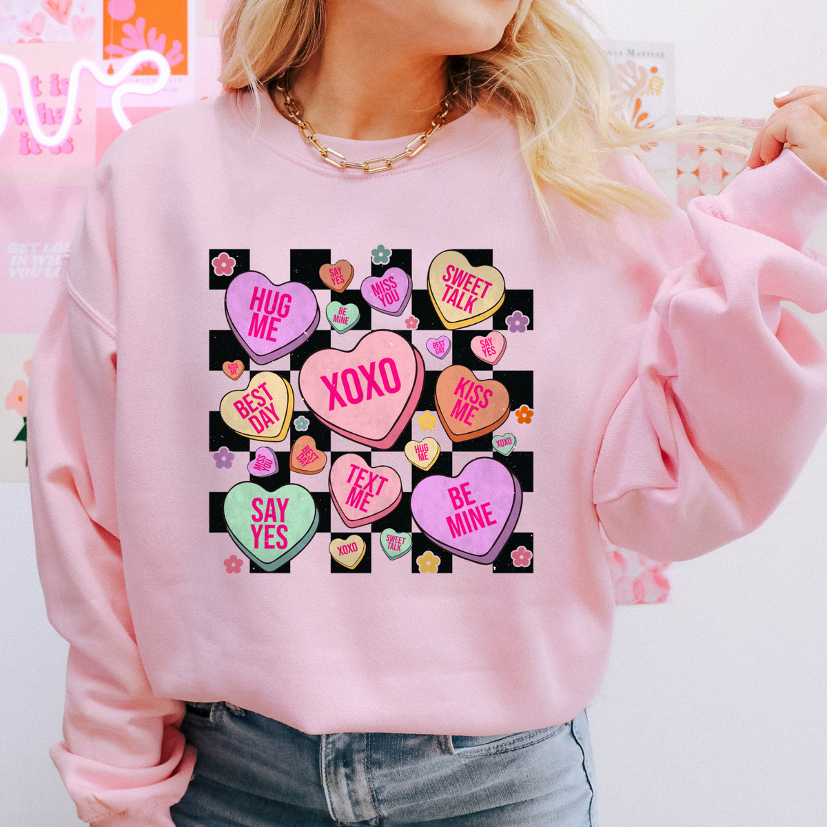 CONVERSATION HEARTS - THIN MATTE CLEAR FILM