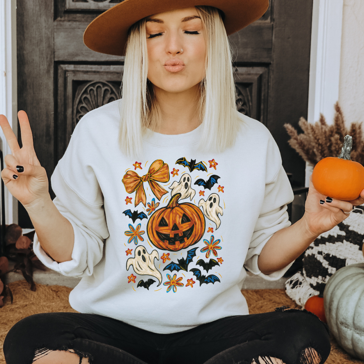 COQUETTE PUMPKIN GHOSTS - THIN MATTE CLEAR FILM