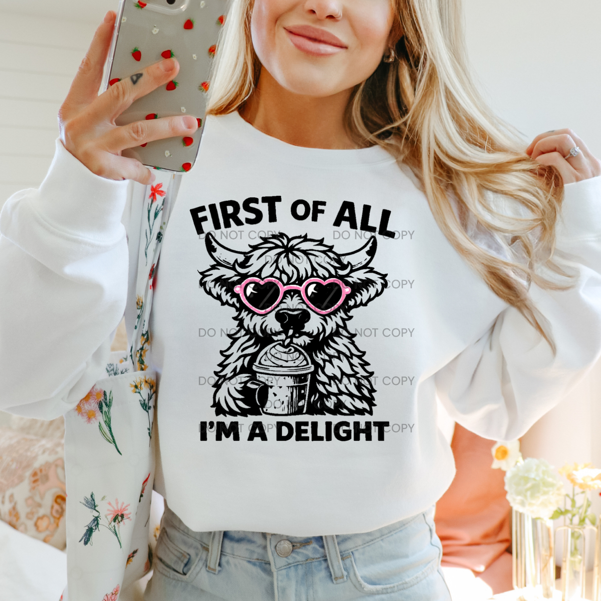 I'M A DELIGHT - THIN MATTE CLEAR FILM