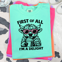 I'M A DELIGHT - THIN MATTE CLEAR FILM