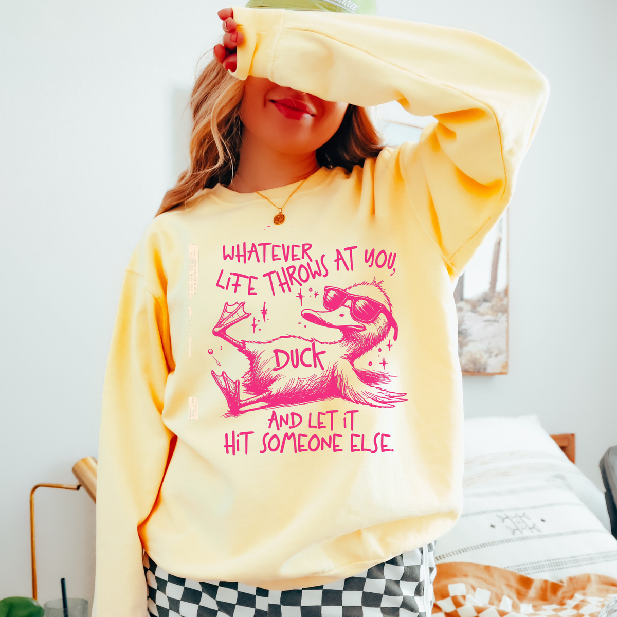 WHATEVER LIFE THROWS AT YOU DUCK - THIN MATTE CLEAR FILM