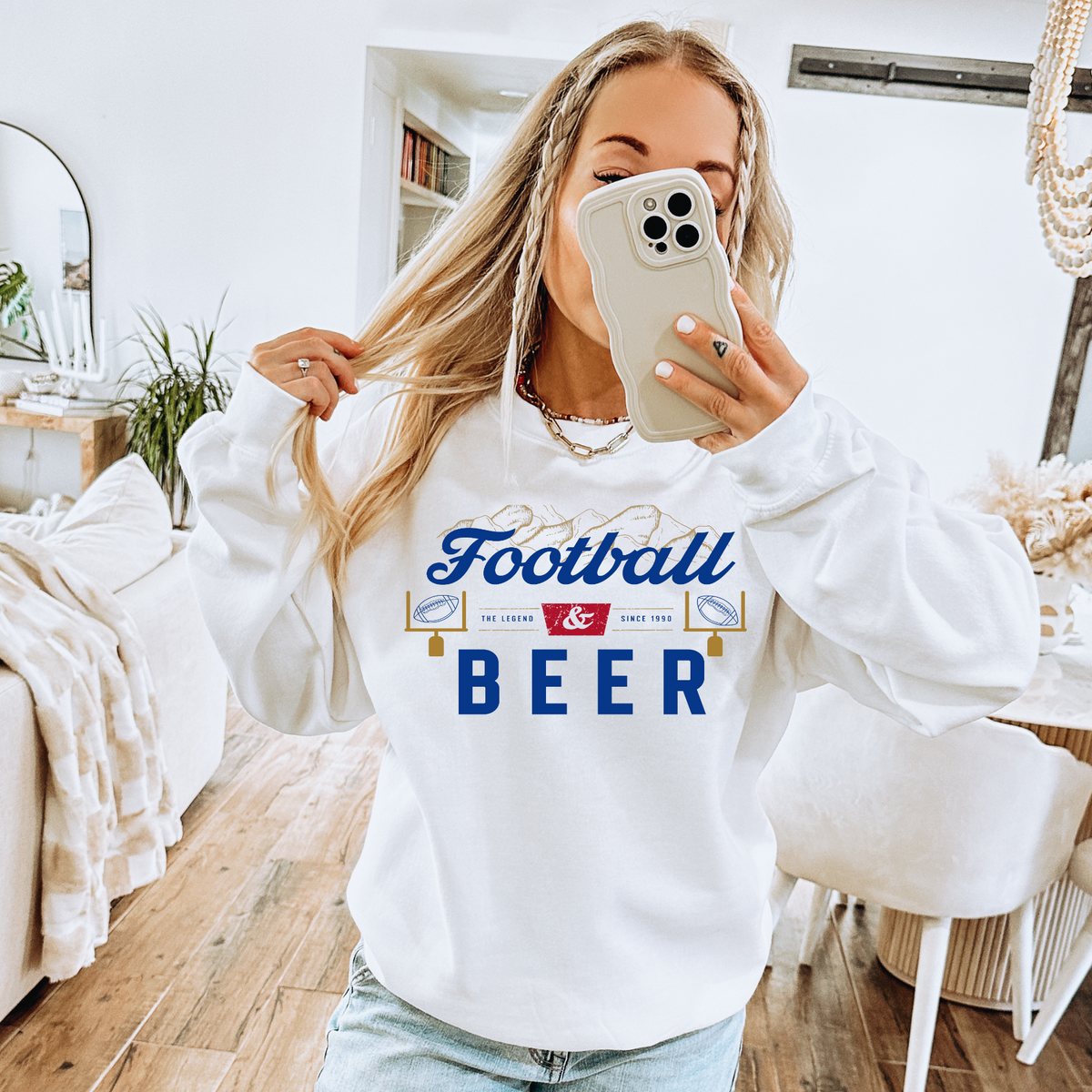 FOOTBALL AND BEER - THIN MATTE CLEAR FILM