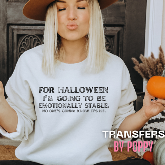 EMOTIONALLY STABLE FOR HALLOWEEN - BLACK