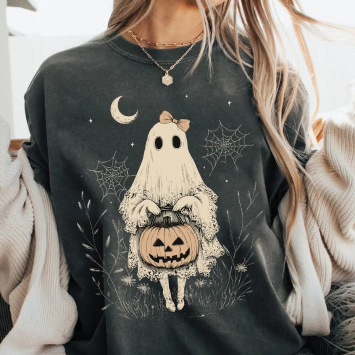 LACE GHOST GIRL - THIN MATTE CLEAR FILM