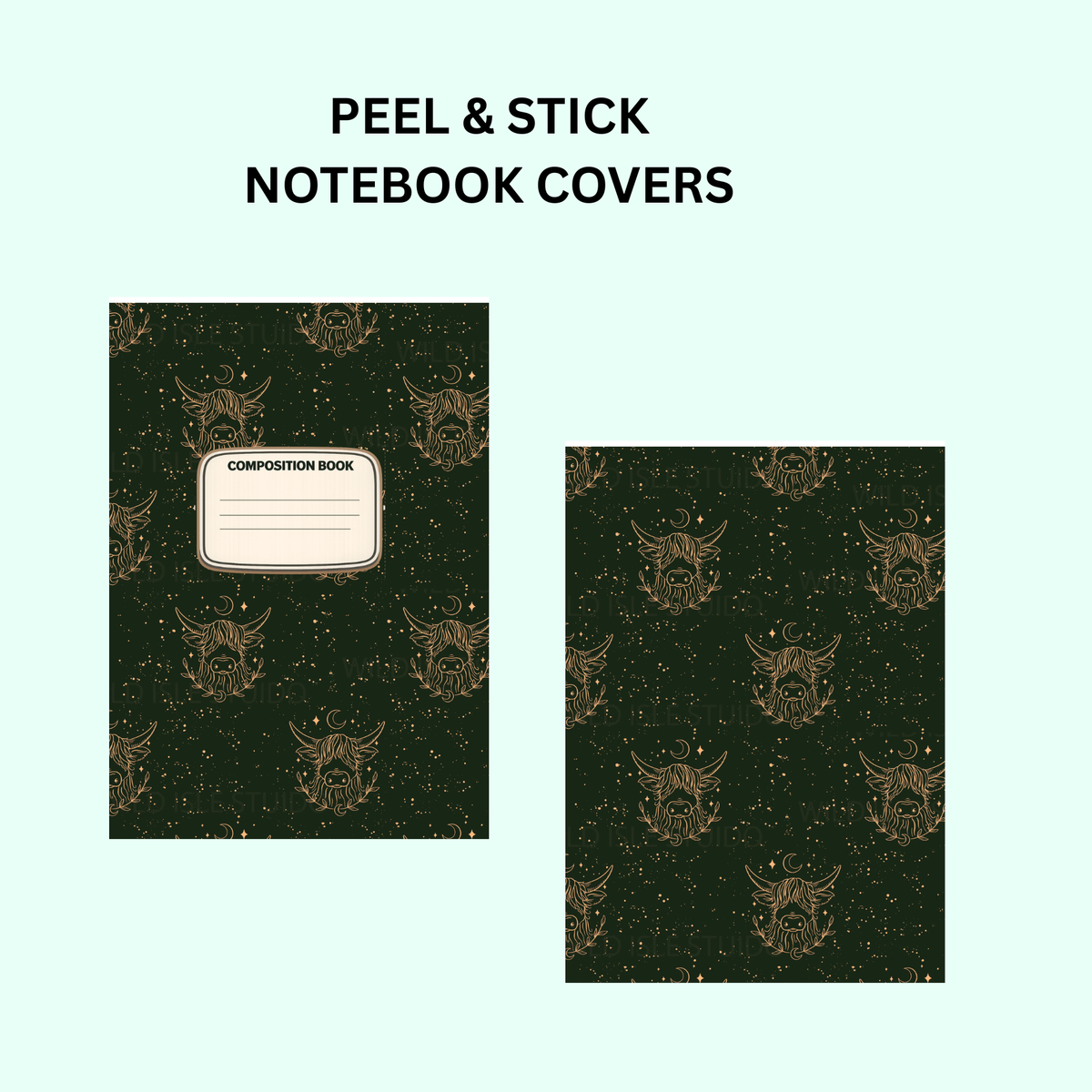 HIGHLAND COWS NOTEBOOK COVER SET - MADE TO ORDER