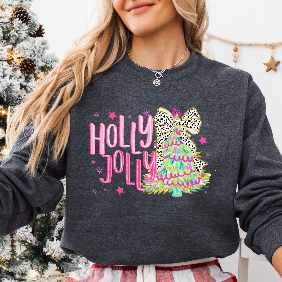 HOLLY JOLLY TREE - THIN MATTE CLEAR FILM