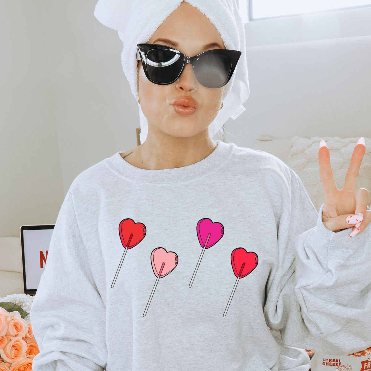 HEART LOLLIPOPS - THIN MATTE CLEAR FILM