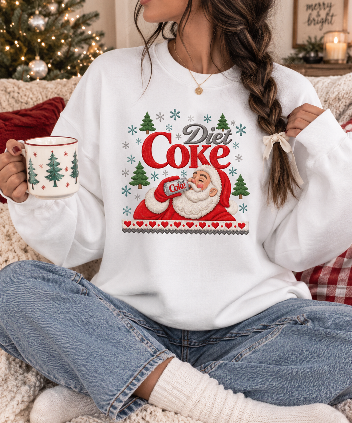 DIET C0KE EMBROIDERED SANTA
