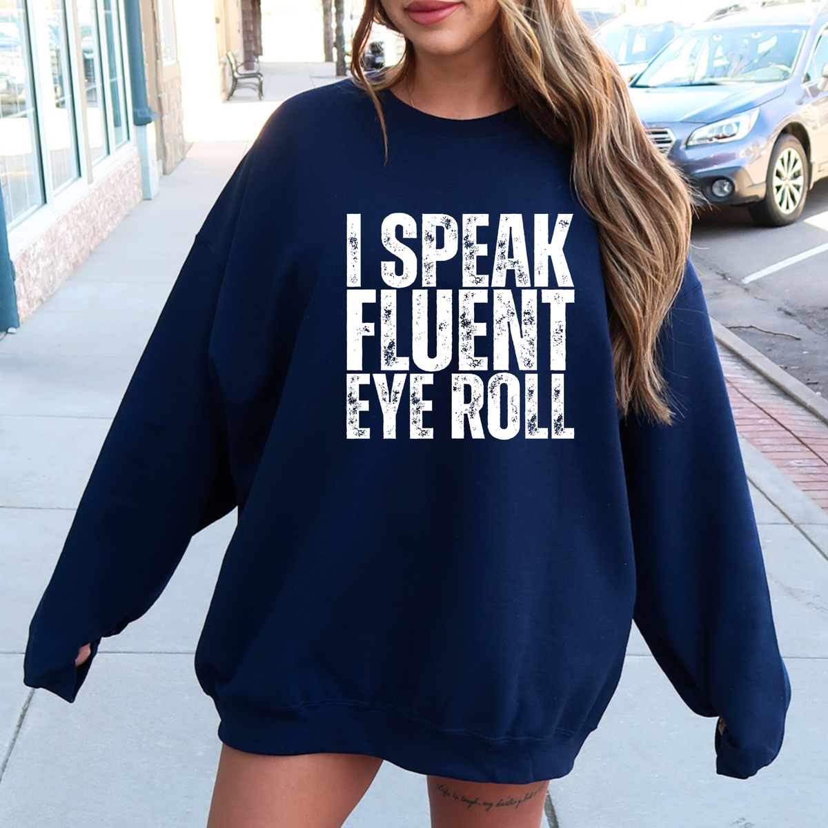 I SPEAK FLUENT EYE ROLL - THIN MATTE CLEAR FILM