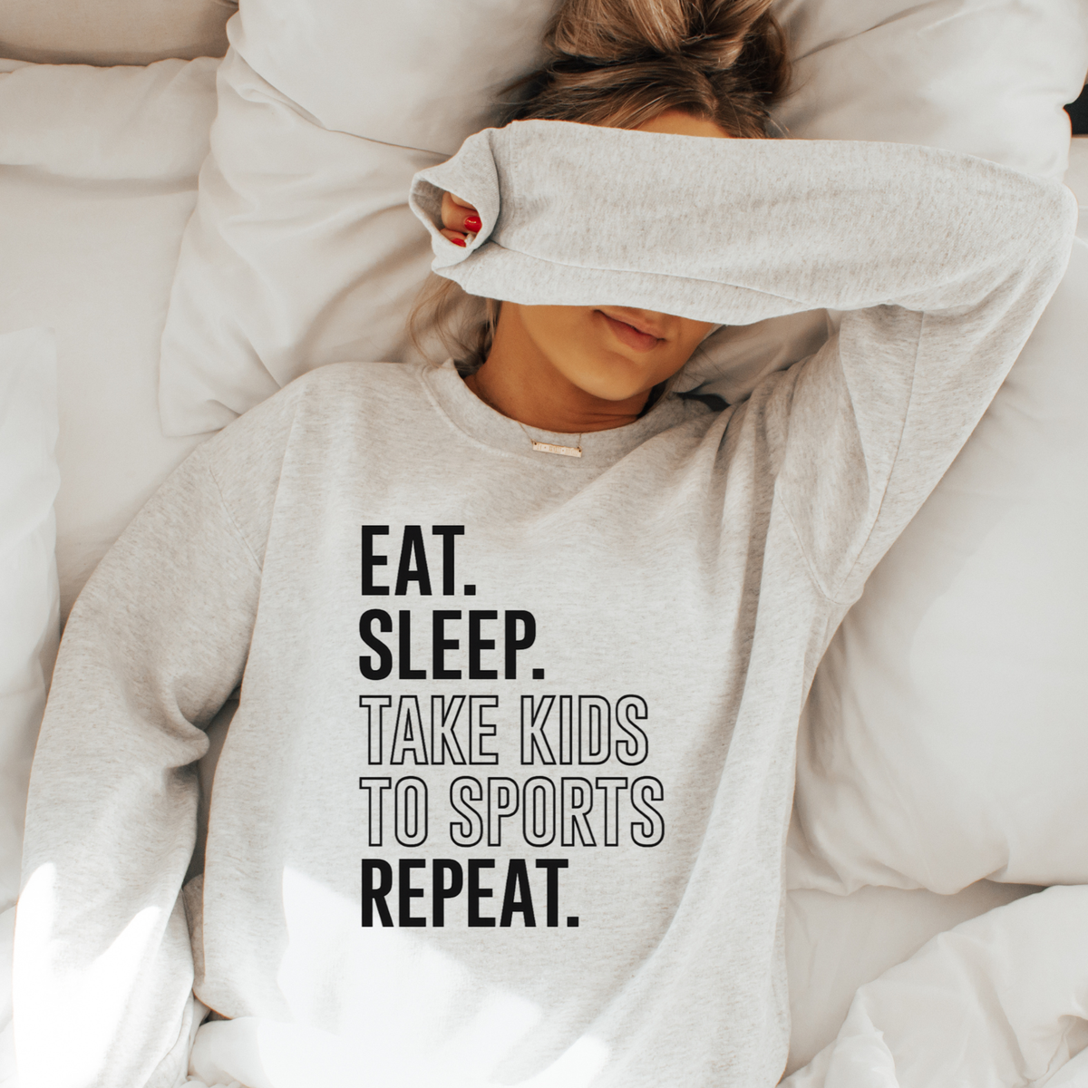 EAT SLEEP TAKE KIDS TO SPORTS - THIN MATTE CLEAR FILM