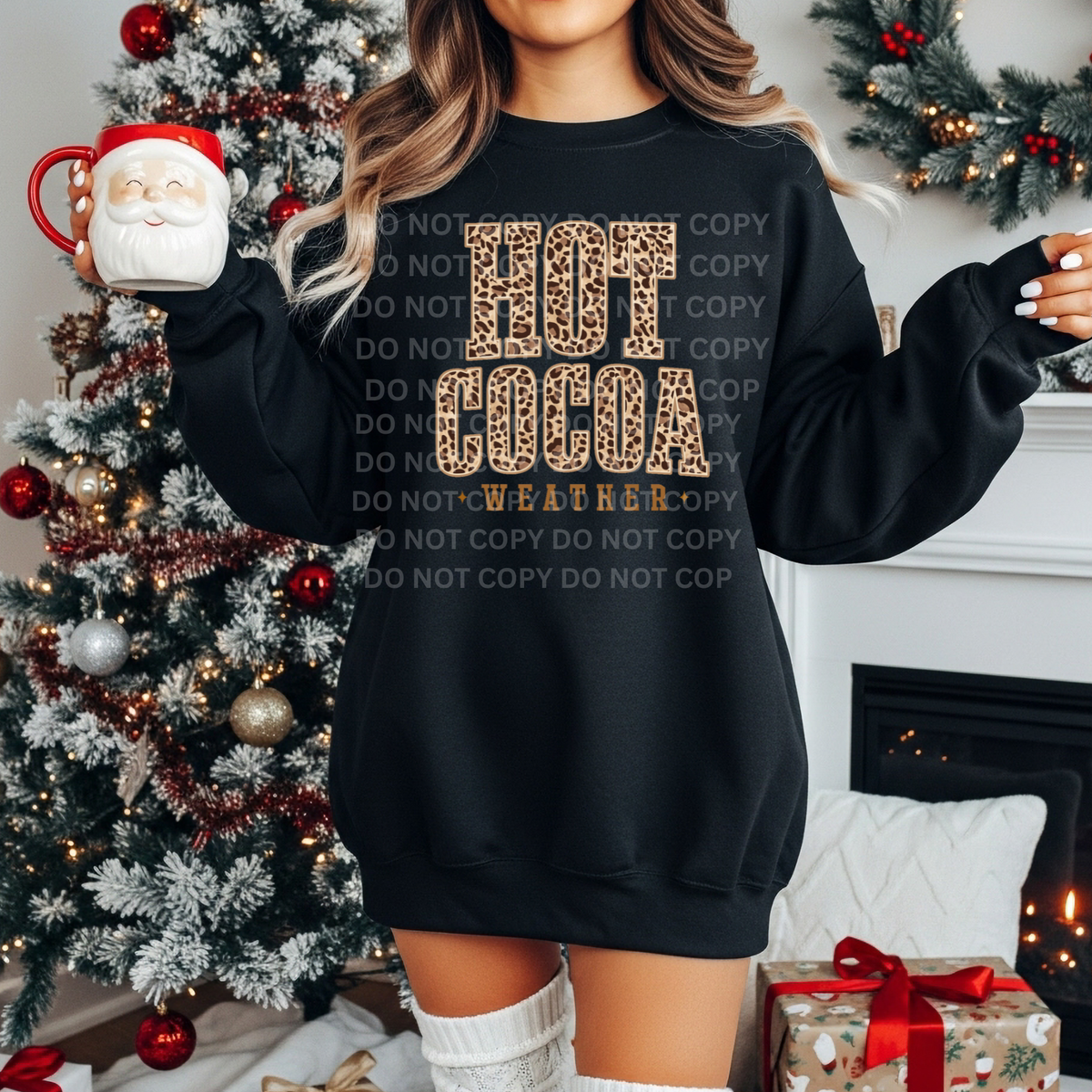 LEOPARD HOT COCOA WEATHER - THIN MATTE CLEAR FILM