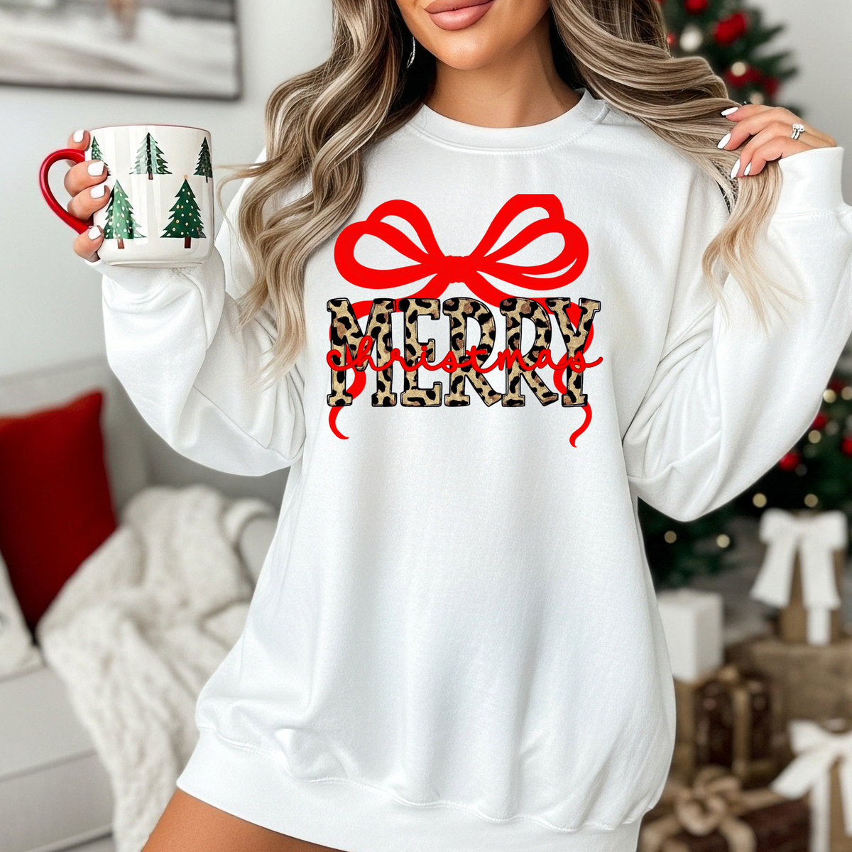 LEOPARD MERRY CHRISTMAS - THIN MATTE CLEAR FILM