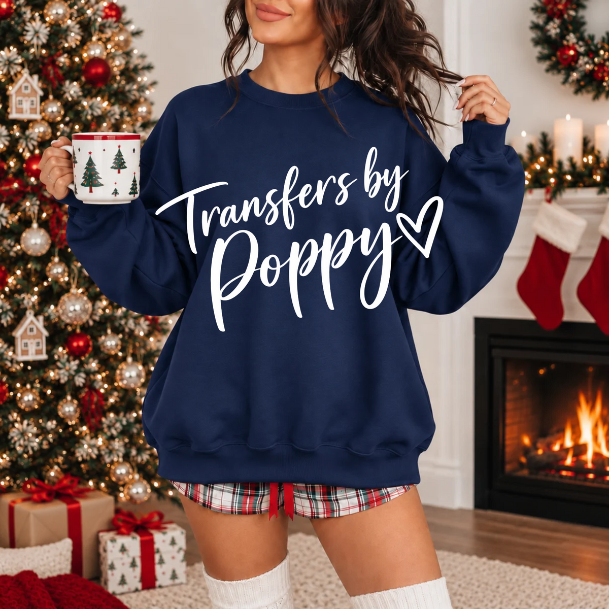 NAVY CHRISTMAS MOCKUP - DIGITAL DOWNLOAD