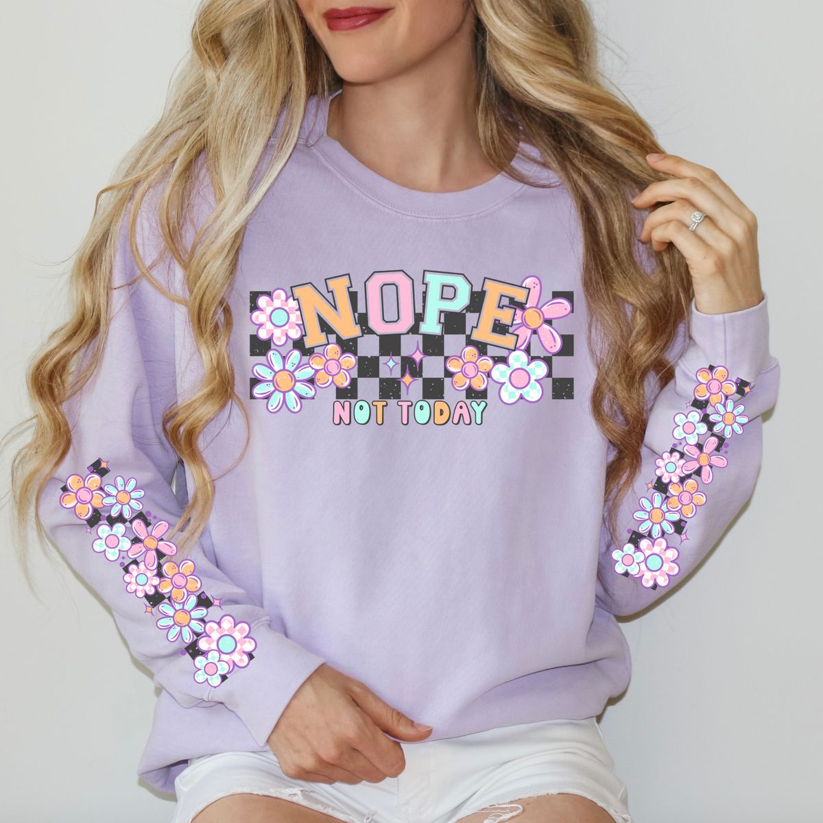NOPE NOT TODAY W/ SLEEVES - THIN MATTE CLEAR FILM