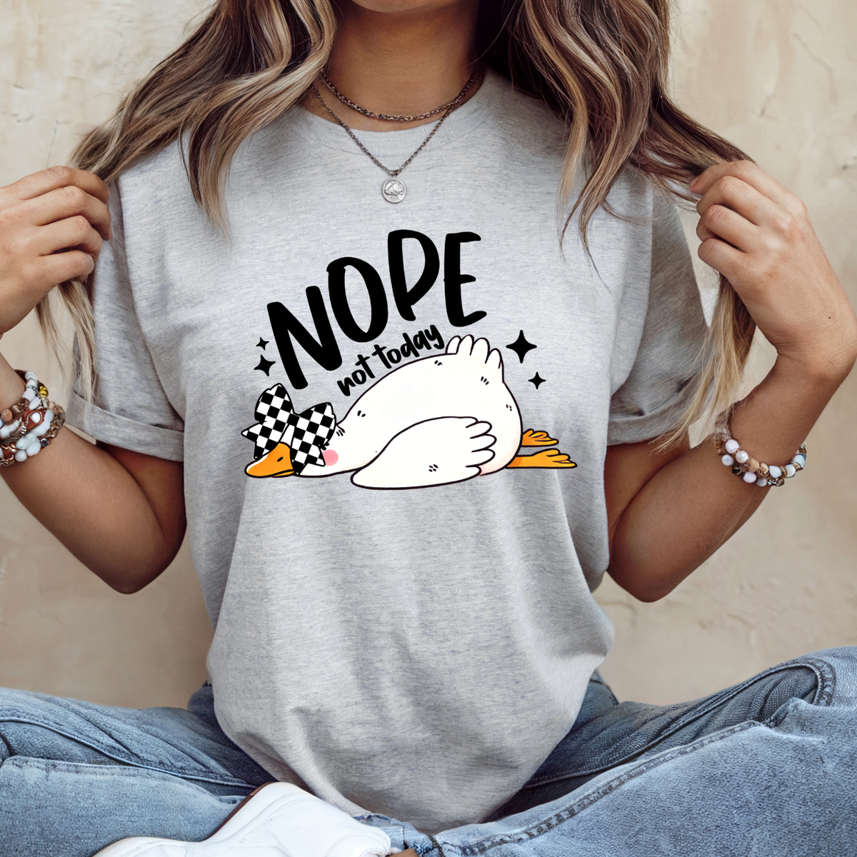 NOPE NOT TODAY GOOSE  - THIN MATTE CLEAR FILM