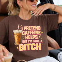 I PRETEND CAFFEINE HELPS - THIN MATTE CLEAR FILM