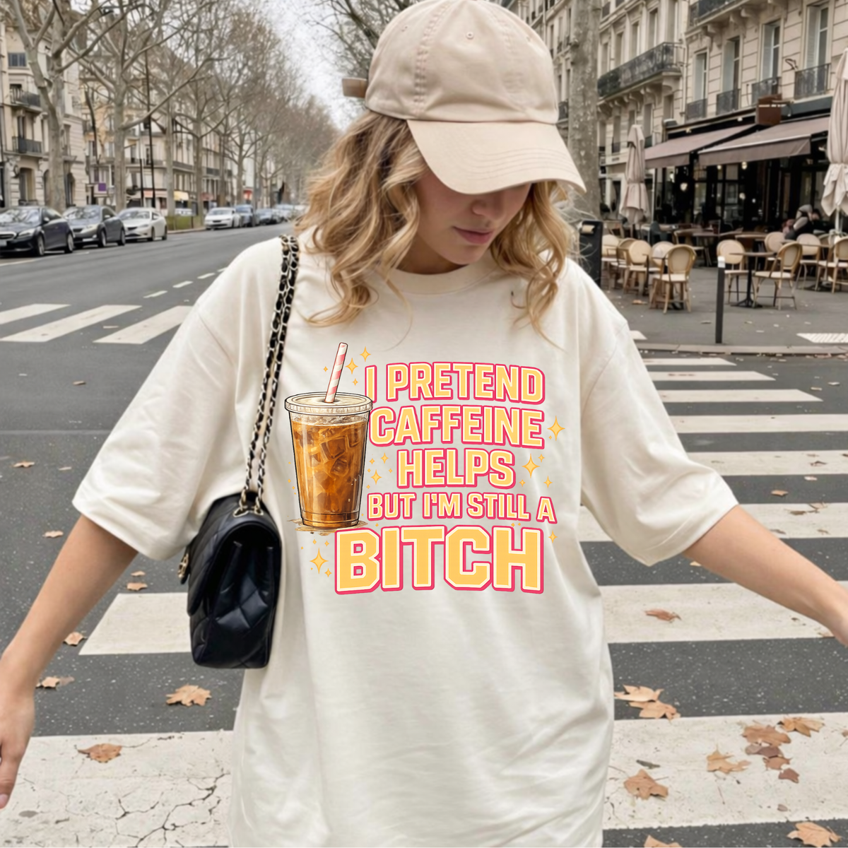 I PRETEND CAFFEINE HELPS - THIN MATTE CLEAR FILM