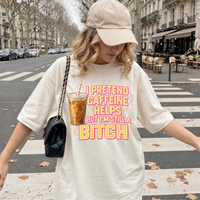 I PRETEND CAFFEINE HELPS - THIN MATTE CLEAR FILM