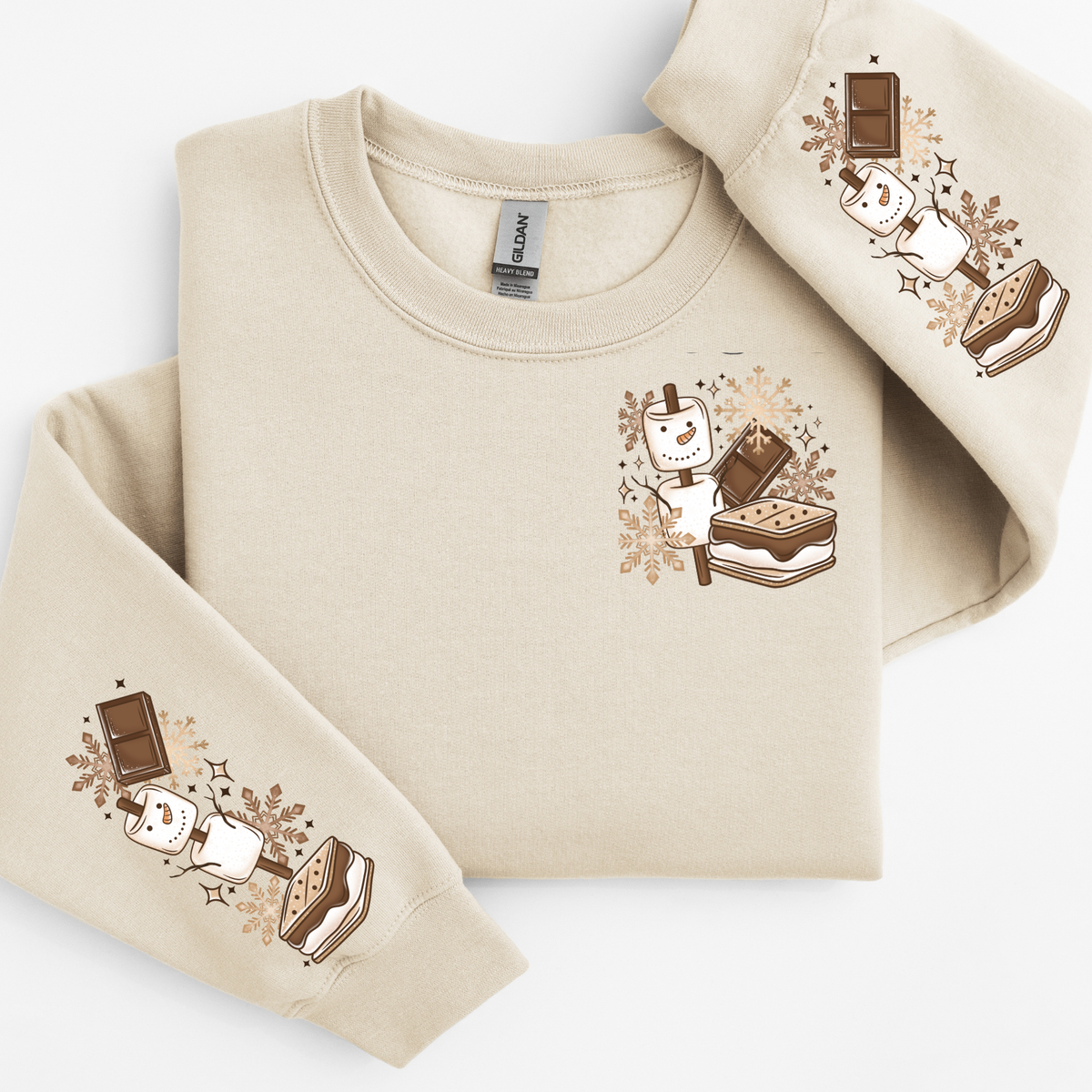 SNOWMAN SMORES W/SLEEVES - THIN MATTE CLEAR FILM