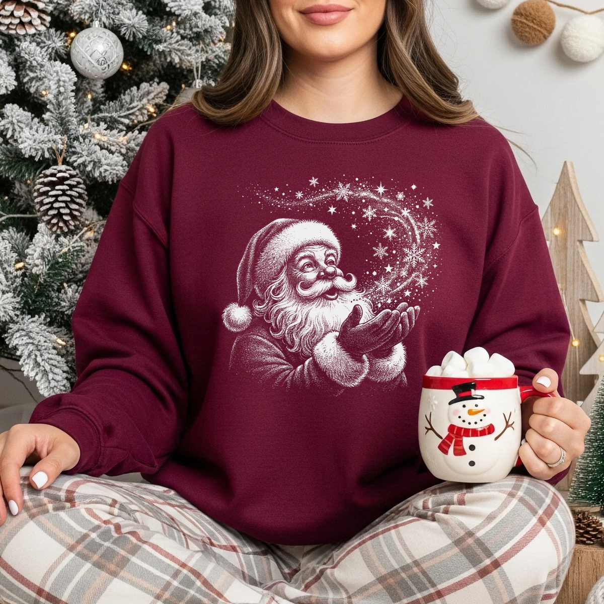 HALFTONE SNOW SANTA