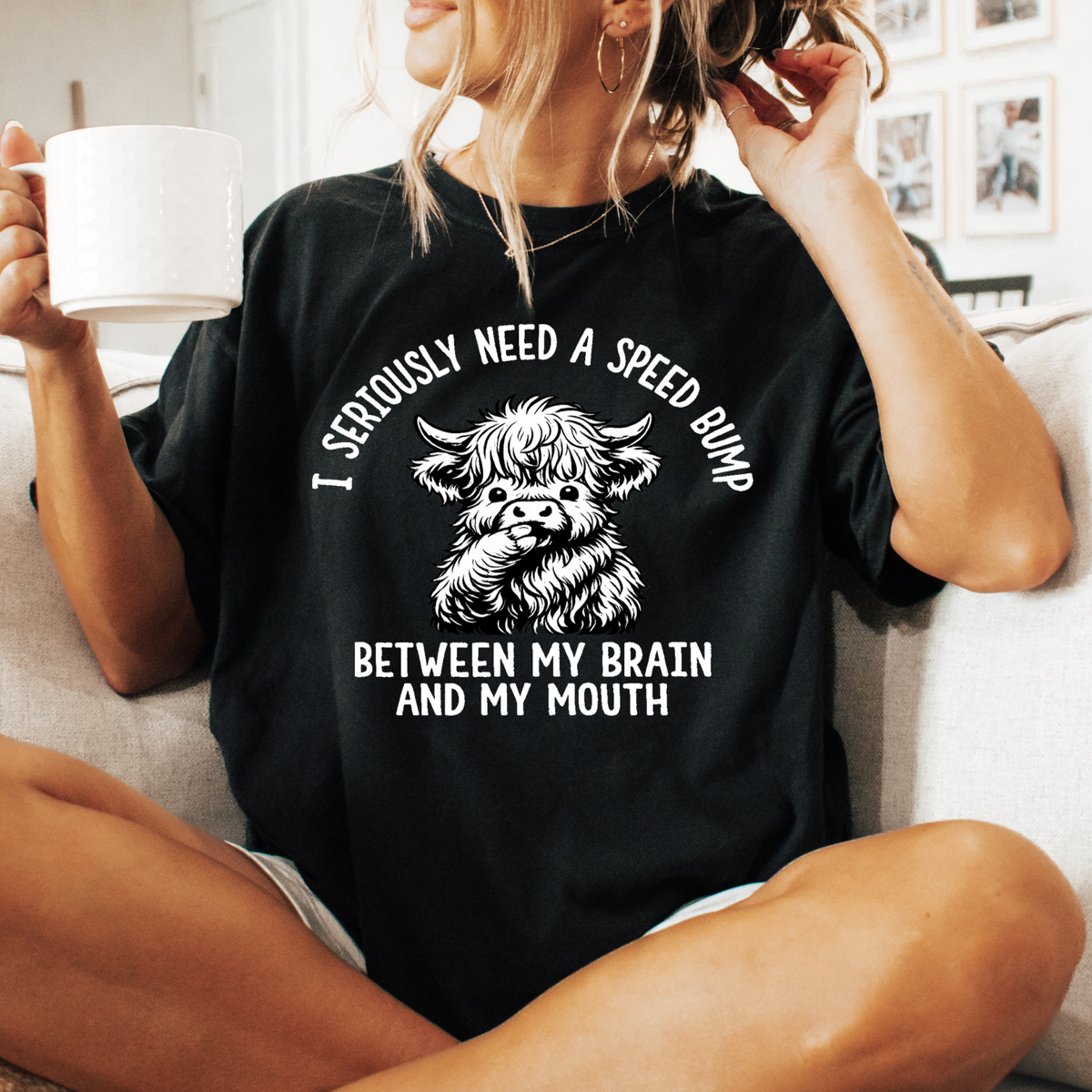 I NEED A SPEEDBUMP BETWEEN MY BRAIN AND MOUTH- THIN MATTE CLEAR FILM