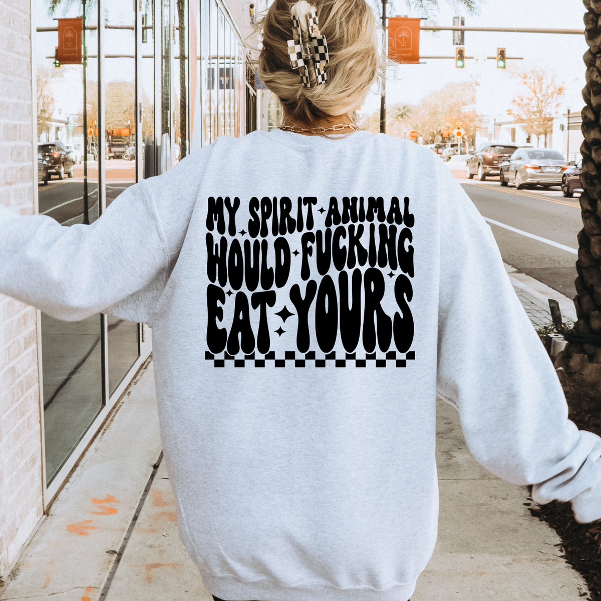 MY SPIRIT ANIMAL WOULD FUCKING EAT YOURS - BLACK