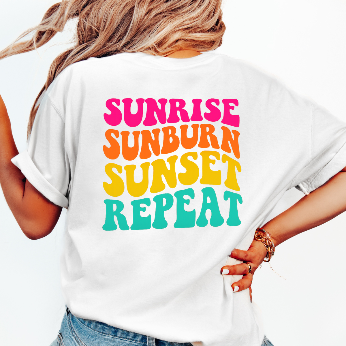 SUNRISE SUNBURN SUNSET REPEAT - THIN MATTE CLEAR FILM