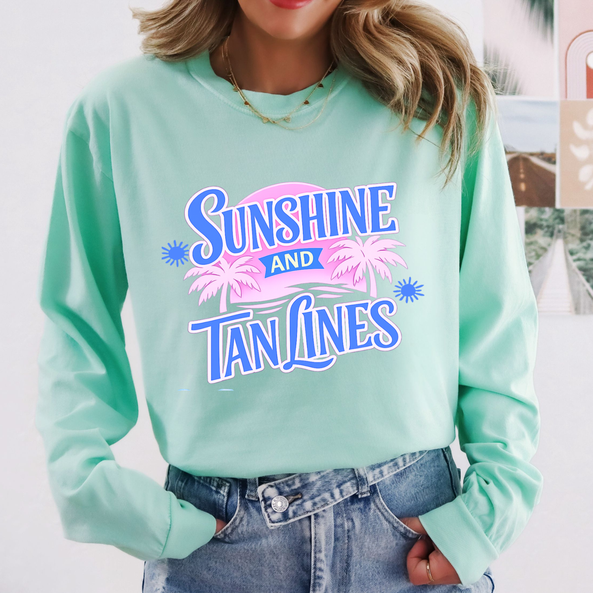 SUNSHINE AND TAN LINES - THIN MATTE CLEAR FILM