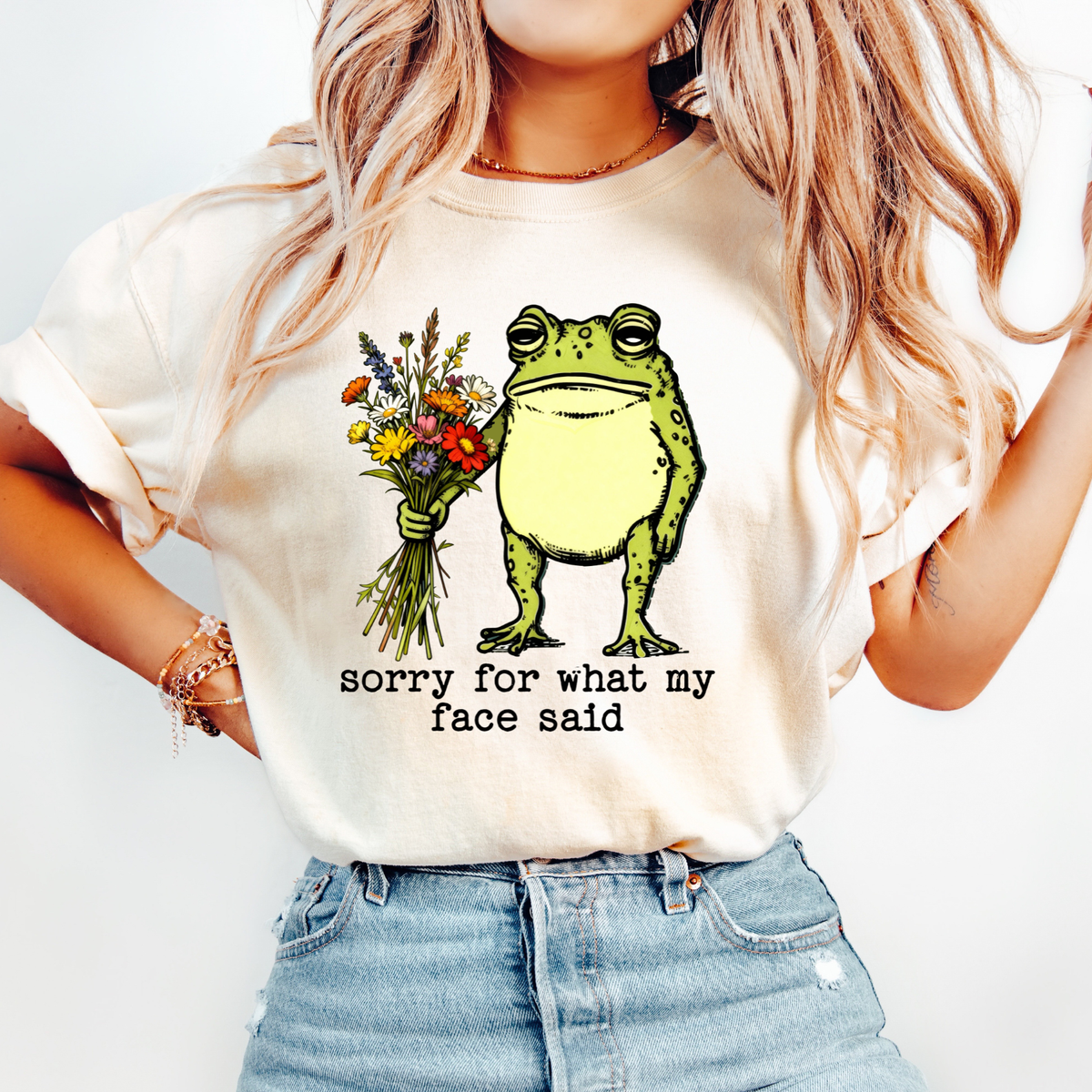 SORRY FOR WHAT MY FACE SAID - THIN MATTE CLEAR FILM