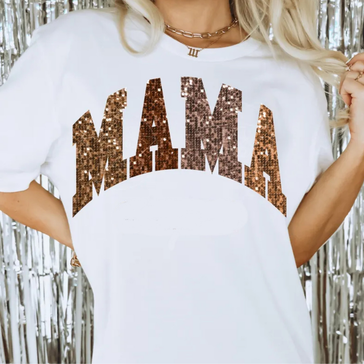 FAUX SEQUIN MAMA  - THIN MATTE CLEAR FILM