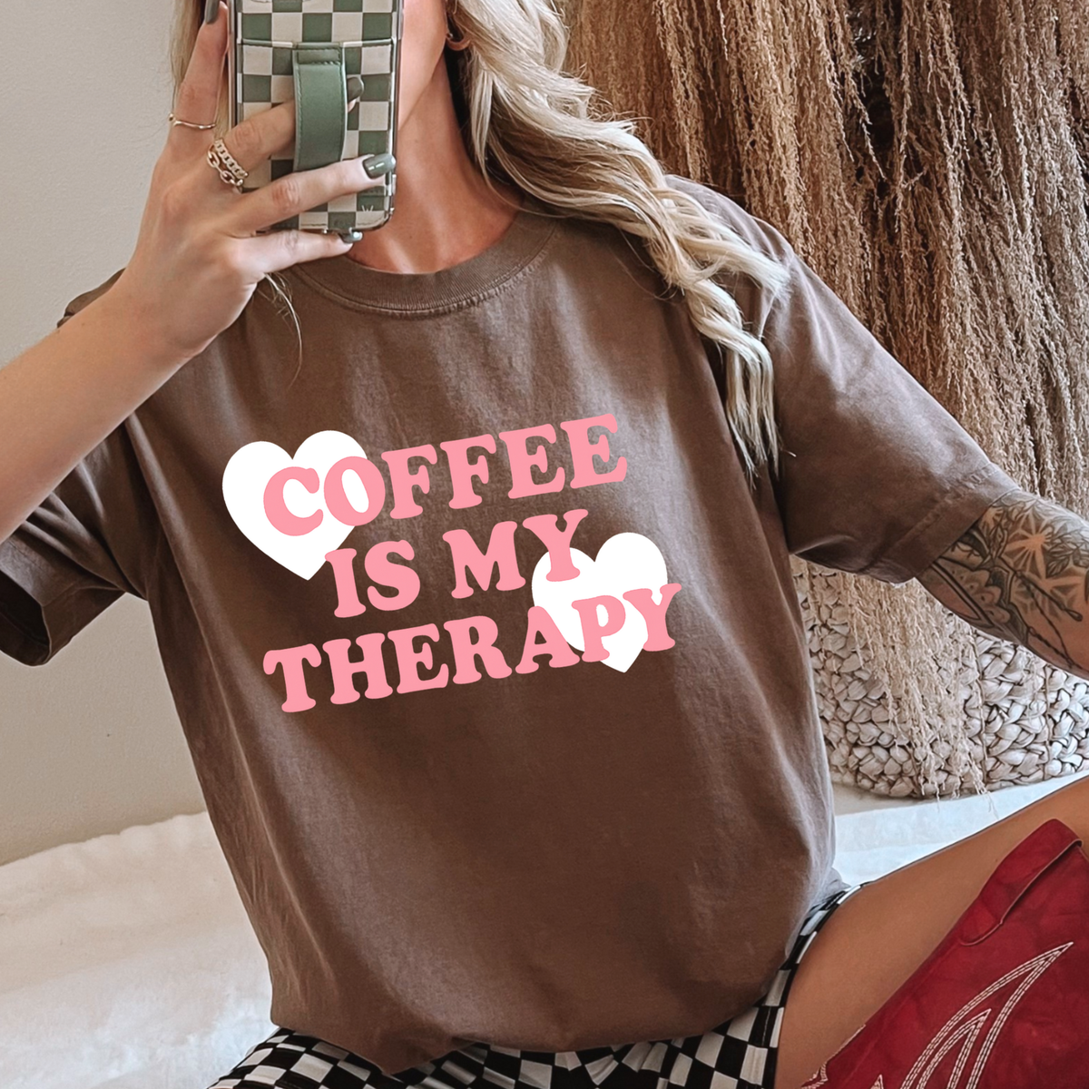 COFFEE IS MY THERAPY - THIN MATTE CLEAR FILM
