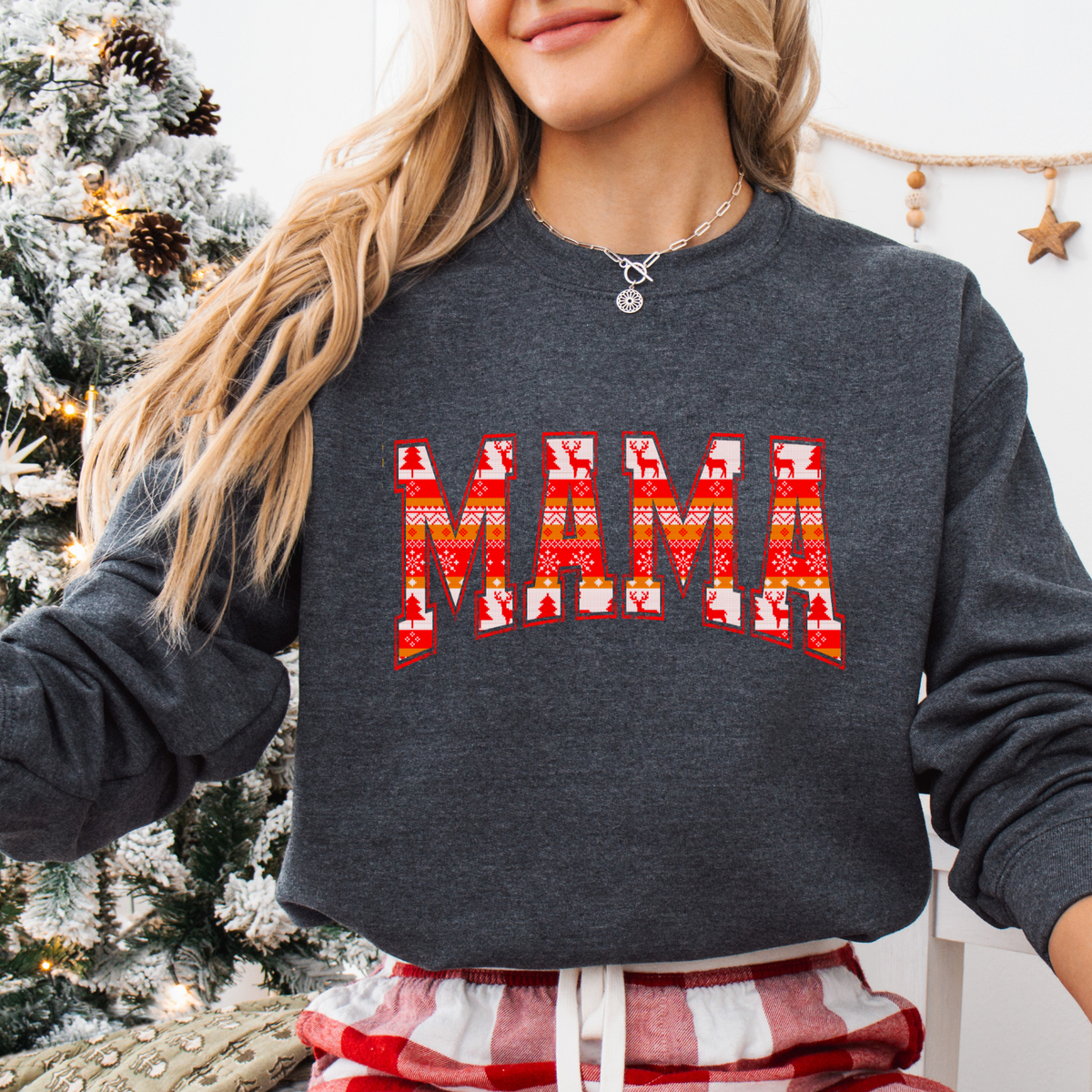 CHRISTMAS SWEATER MAMA - THIN MATTE CLEAR FILM