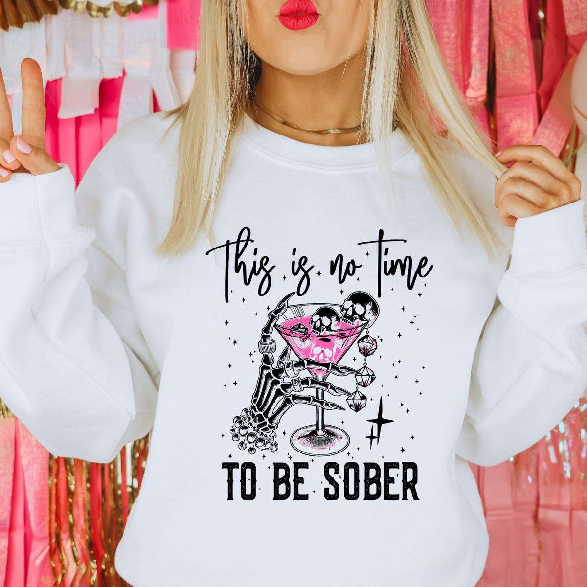 THIS IS NO TIME TO BE SOBER - THIN MATTE CLEAR FILM