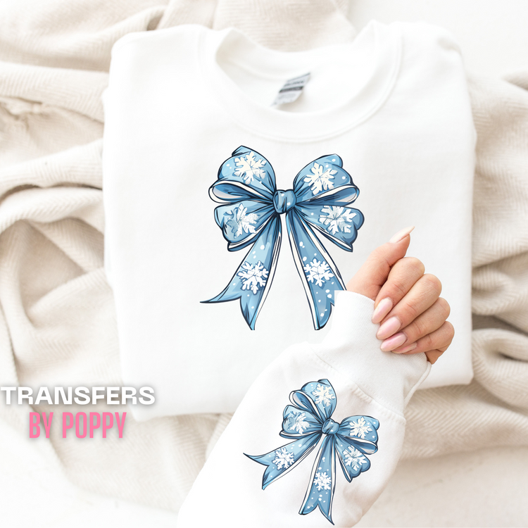 SNOWFLAKE BOW SLEEVE - THIN MATTE CLEAR FILM