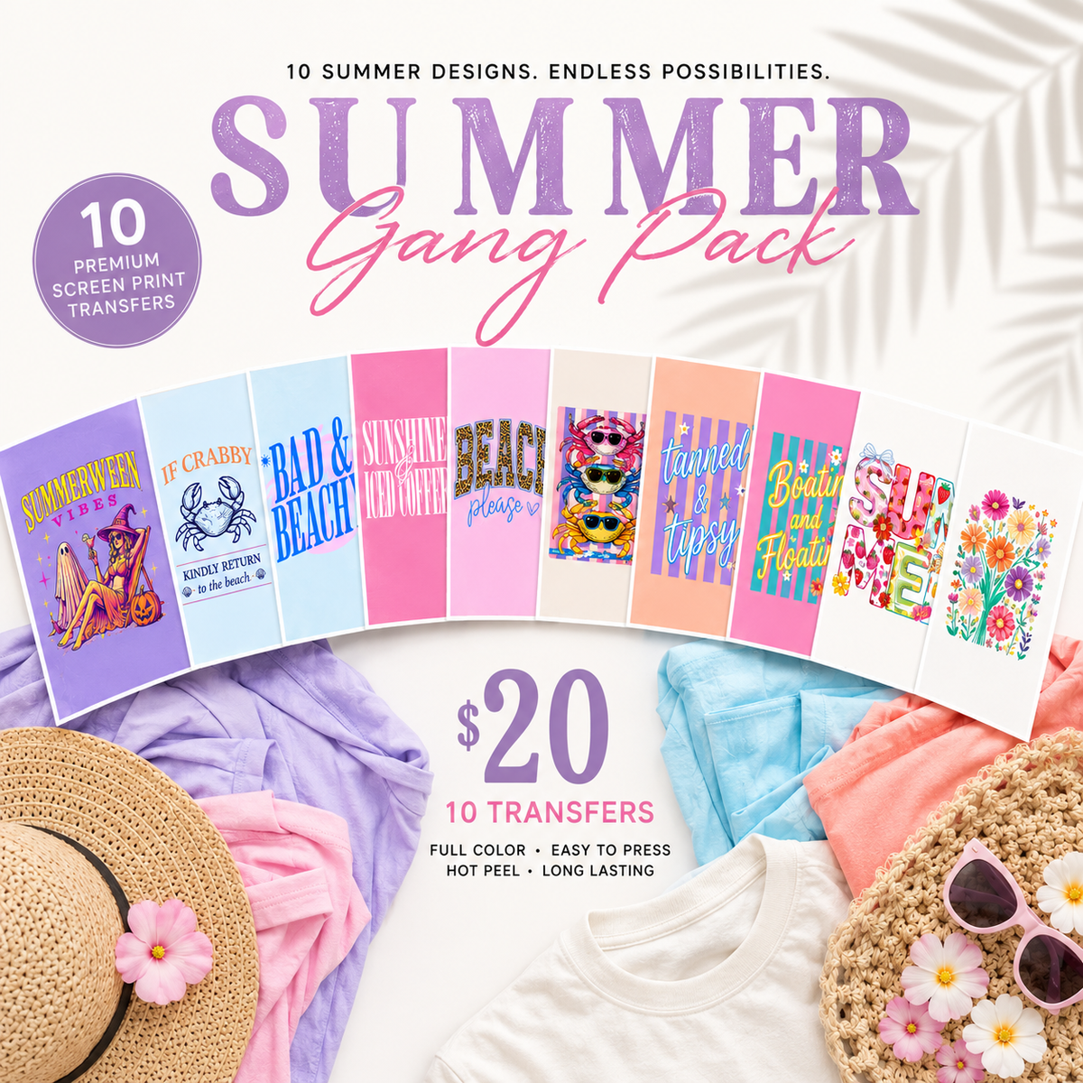 SUMMER GANG PACK | 10 TRANSFERS