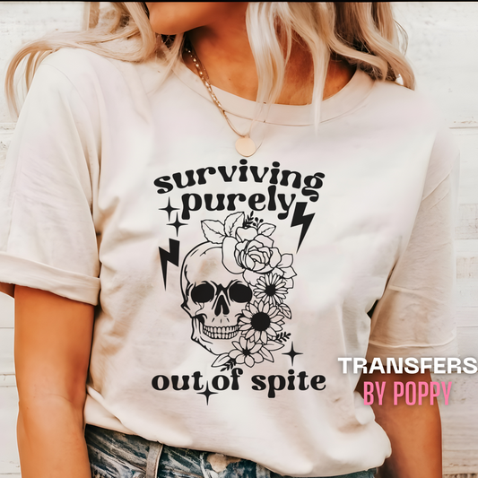 SURVIVING OUT OF SPITE - BLACK