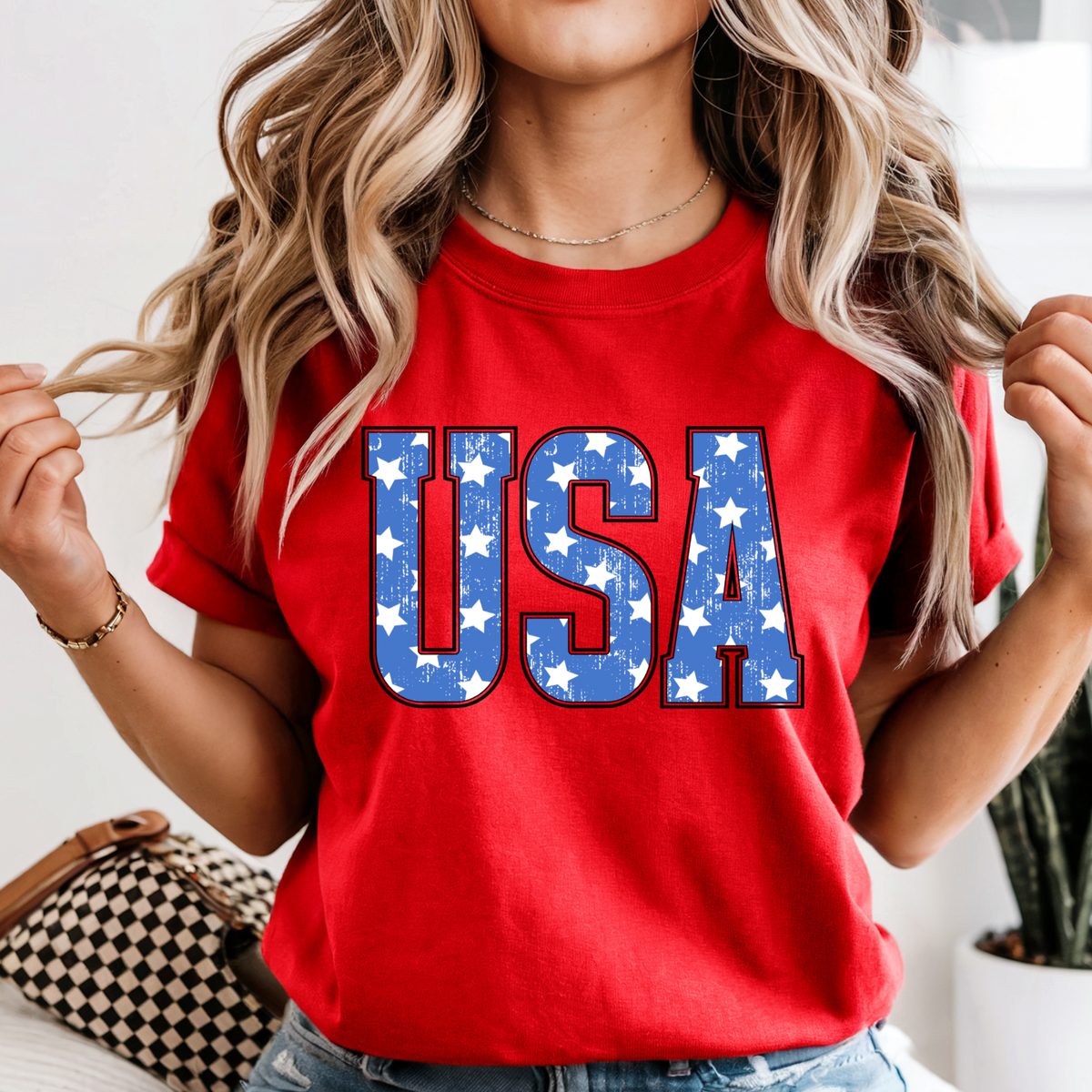 USA STARS  - THIN MATTE CLEAR FILM