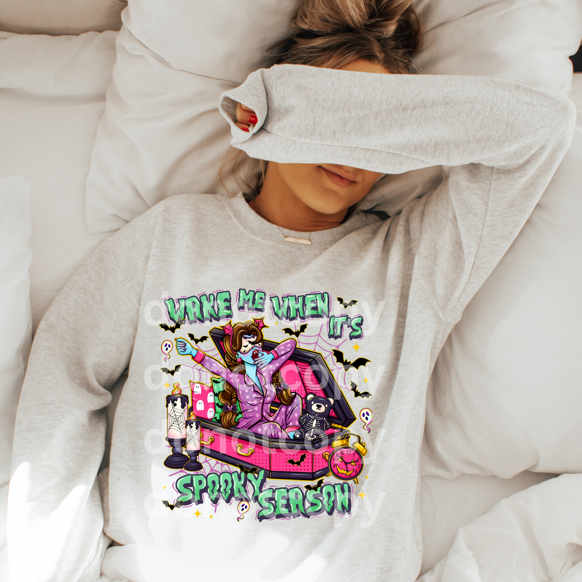 WAKE ME WHEN IT'S SPOOKY SEASON  - THIN MATTE CLEAR FILM